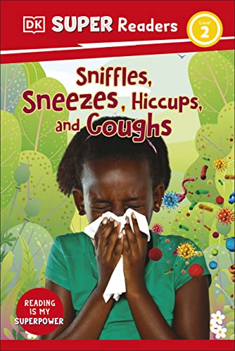 Book cover: young girl blowing nose with illustrated germs around her.
