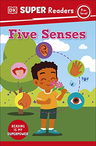 Book cover illustrating a child and icons representing the five senses.