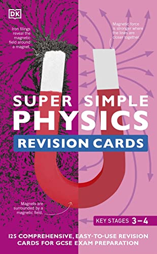Physics revision cards cover featuring a horseshoe magnet and magnetic field lines.