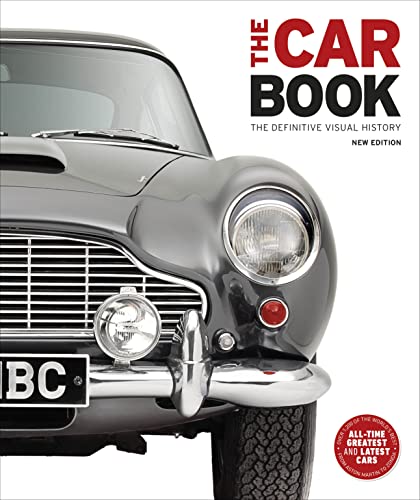 Book cover featuring the front of a classic silver Aston Martin car.