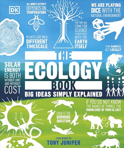 Book cover with ecological illustrations, text reading "The Ecology Book".