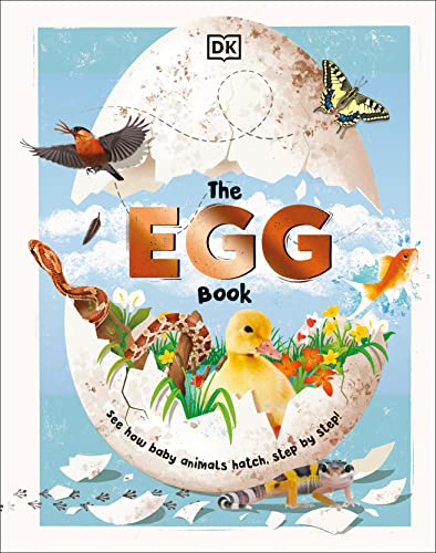 Book cover showing cracked egg with various baby animals emerging.