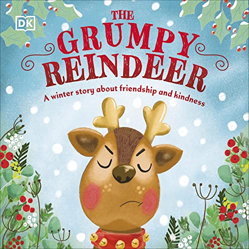 Book cover featuring a frowning reindeer with red cheeks and antlers.