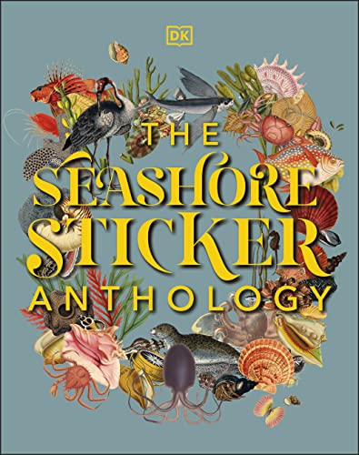 Book cover featuring illustrated marine life and the title "The Seashore Sticker Anthology".