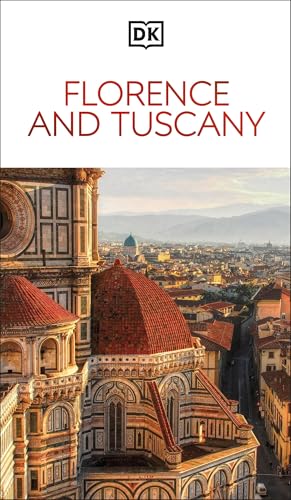 DK travel guide cover featuring Florence cathedral and Tuscan landscape.
