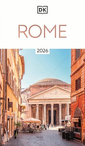 DK Rome guidebook cover featuring the Pantheon and a Roman street.