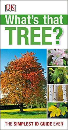 "Book cover with a tree image and leaves of various tree types labeled."