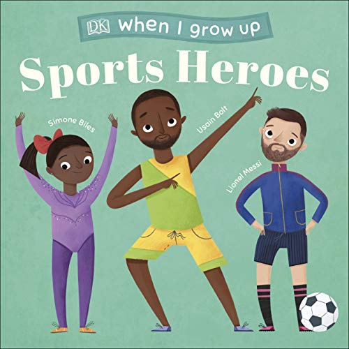 Book cover featuring illustrated portraits of Simone Biles, Usain Bolt, and Lionel Messi.