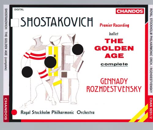 CD cover for Shostakovich’s “The Golden Age” featuring abstract figures.