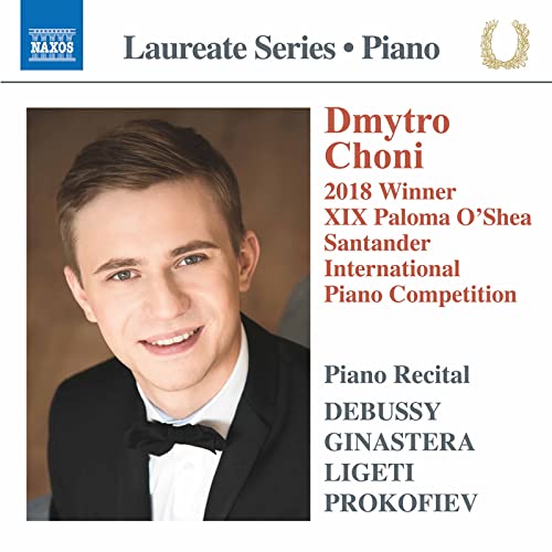 CD cover featuring pianist Dmytro Choni, 2018 Paloma O'Shea competition winner.