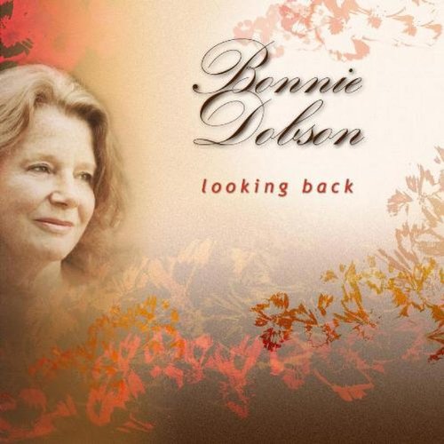 Bonnie Dobson album cover, portrait of a woman with floral design.