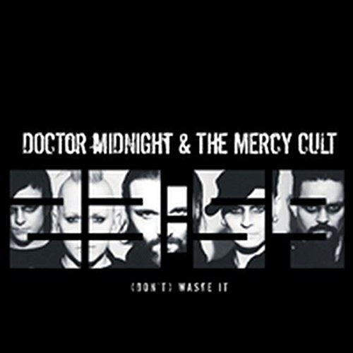 Black and white band portraits segmented into rectangular panels against a black background.