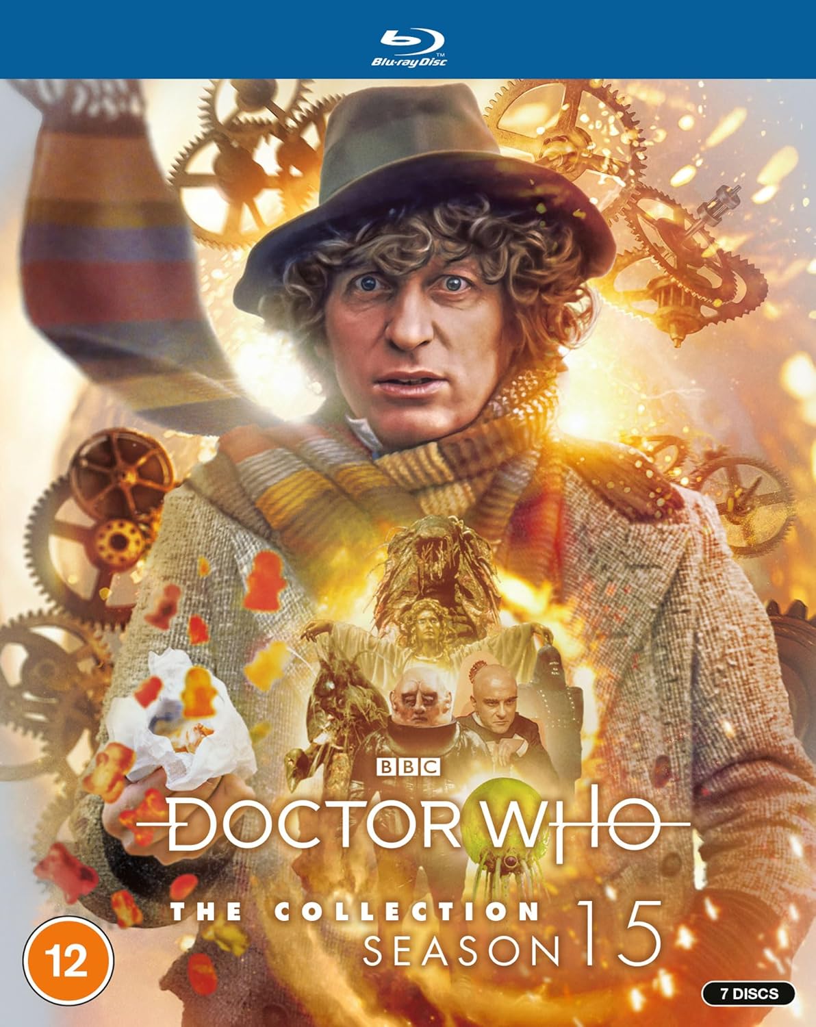 Doctor Who Season 15 Blu-ray cover featuring the Fifth Doctor and companions.