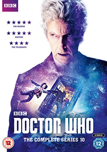 Doctor Who Series 10 DVD cover featuring the Twelfth Doctor against a space background.