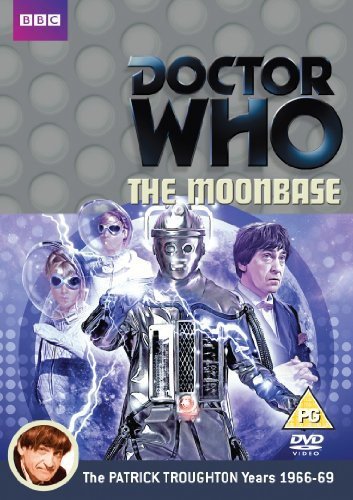 DVD cover featuring the Second Doctor, Cybermen, and the title Doctor Who The Moonbase.