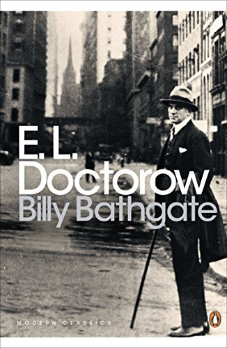 Book cover: "Billy Bathgate" by E.L. Doctorow, with a man in a hat.