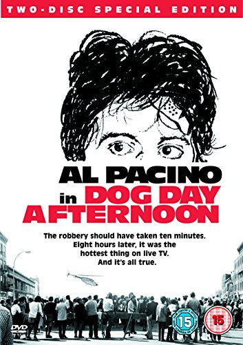 Dog Day Afternoon" DVD cover featuring Al Pacino and a street scene.
