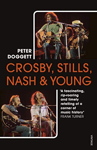 Book cover featuring Crosby, Stills, Nash & Young playing guitars.