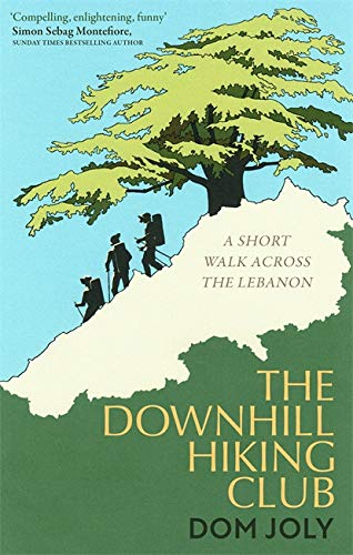 Book cover: hikers on a Lebanese hillside beneath a cedar tree.