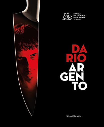 Exhibition poster featuring a portrait reflected in a knife blade.