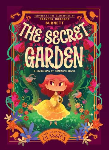 Book cover for "The Secret Garden" featuring a girl in a lush garden.