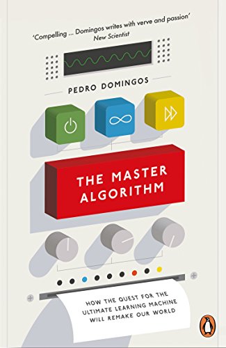 Book cover for The Master Algorithm featuring a stylized machine interface with colorful buttons.