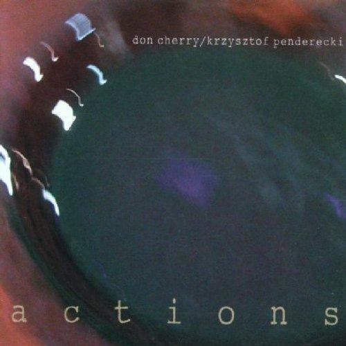 CD cover for "Actions" by Don Cherry & Krzysztof Penderecki, abstract design.