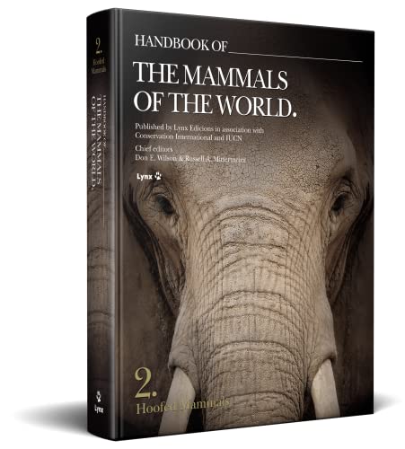 Book cover featuring an elephant, titled “Handbook of the Mammals of the World. Vol.2”.