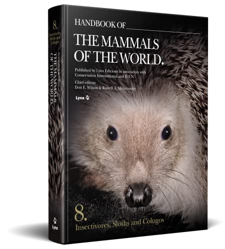 Book cover featuring a tenrec, volume 8 of "Handbook of the Mammals of the World.