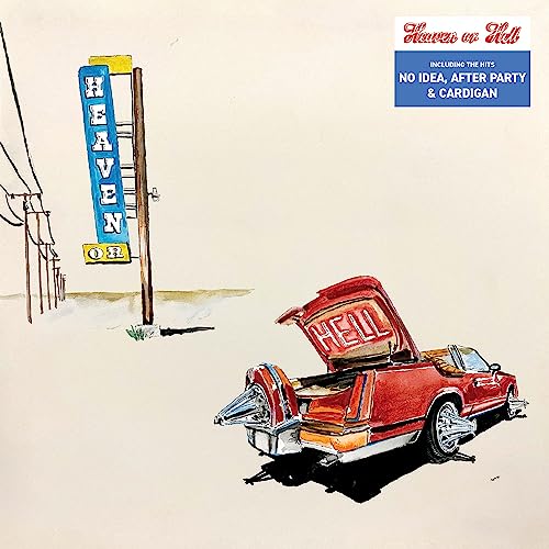 Don Toliver's "Heaven or Hell" vinyl album cover with car and sign.