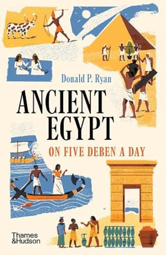 Book cover depicting scenes of ancient Egyptian life and figures.