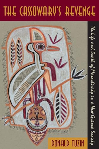 Book cover featuring a stylized cassowary and tribal art motifs.