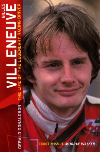 Book cover featuring a portrait of racing driver Gilles Villeneuve.