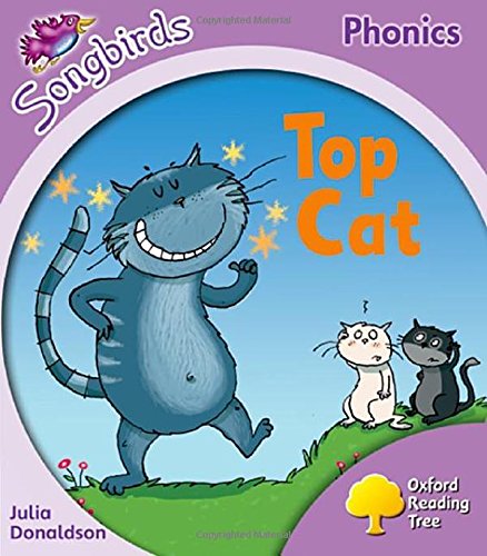 Book cover: smiling blue cat with kittens, "Top Cat" title.