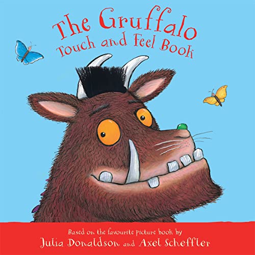 The Gruffalo book cover featuring the monster’s head and a butterfly.