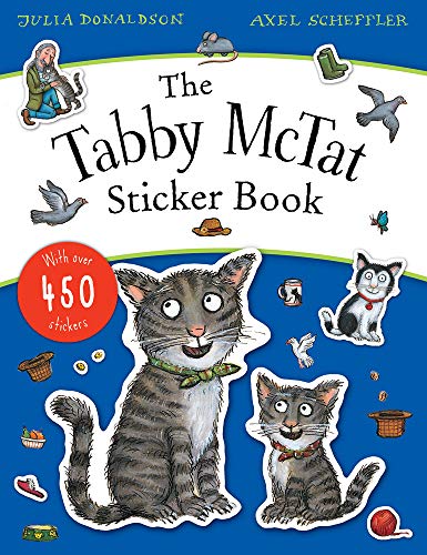 Cover of "The Tabby McTat Sticker Book" featuring two illustrated cats.