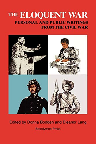 Book cover: "The Eloquent War" with Civil War-era illustrations.