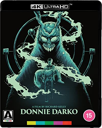 Donnie Darko" Blu-ray cover featuring a large, ominous rabbit and a boy.