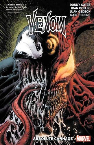 Comic book cover featuring Venom with red tendrils, titled "Absolute Carnage".