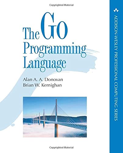 Book cover: “The Go Programming Language” with a bridge image.