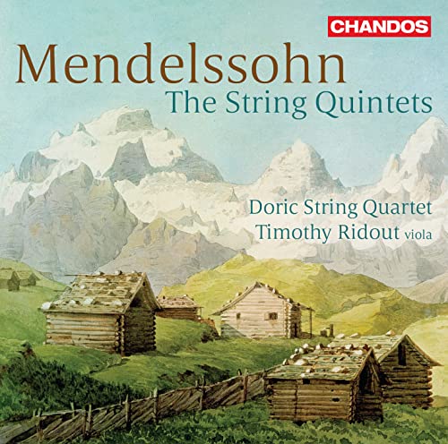 CD cover: Mountains, buildings, text “Mendelssohn” and “Doric String Quartet”.
