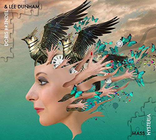 CD cover: surreal image of a woman’s face with birds and butterflies.