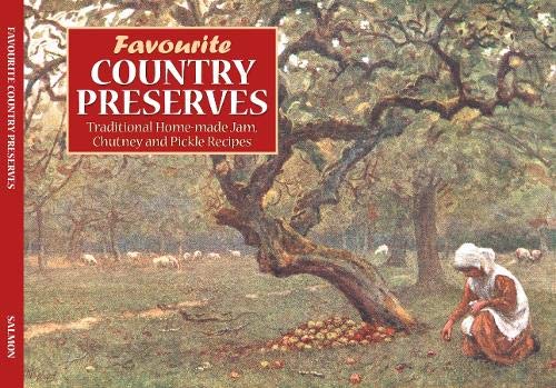 Book cover: "Favourite Country Preserves" with orchard painting.