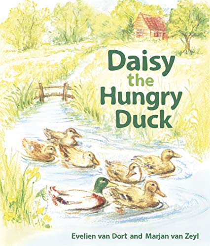 Book cover: ducks swimming in a stream, with a red barn background.