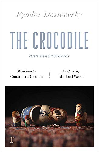 Book cover: “The Crocodile” by Dostoevsky, with nesting dolls image.