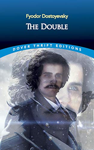 Book cover of "The Double" by Dostoyevsky, featuring a man’s portrait.