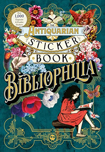 Book cover featuring a girl reading, surrounded by vintage-style floral and butterfly illustrations.
