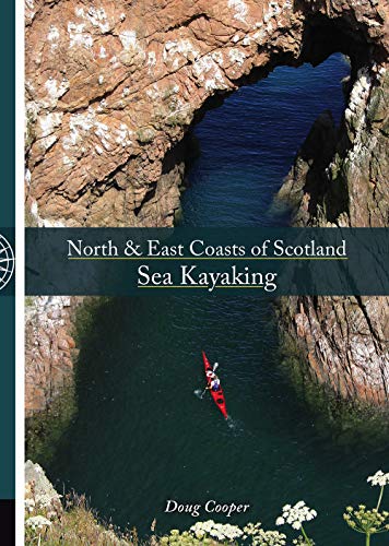 Sea kayaking guide cover showing a kayaker under a rocky coastal arch.