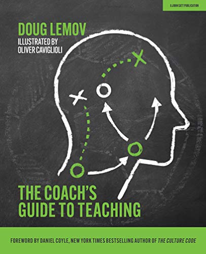 Book cover: "The Coach's Guide to Teaching" with a sketched head and arrows.