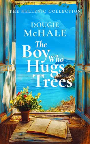 Book cover: blue sea view through a weathered, turquoise window.